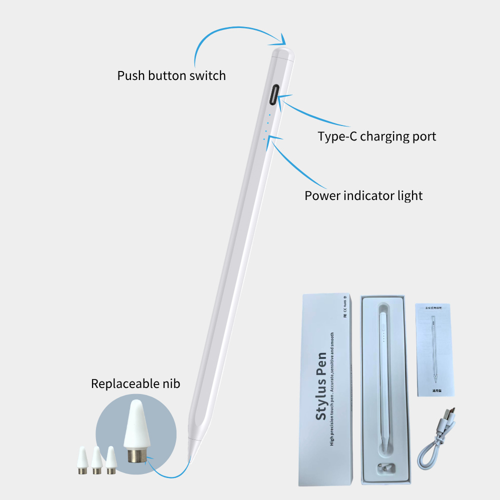 Double TYouch Switch Magnetic Design Universal Active Stylus Pen  For Tablet Mobile Phone  touch Pen For Ios Android  pencil