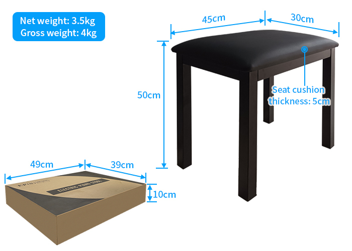 Single Person Metal Piano Bench Sturdy Iron Bench For Digital Piano Electronic Organ