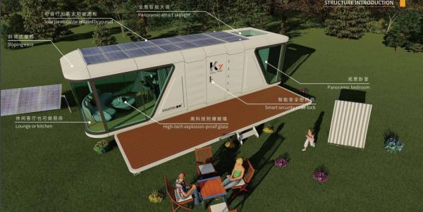 Container de conception moderne Capsule House Expandable Appartement de luxe Villa Maison portable