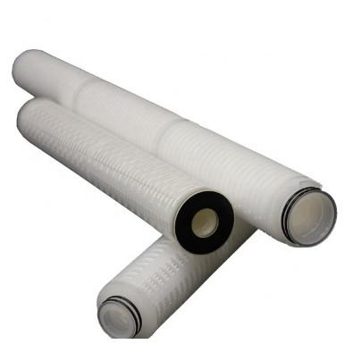 PP / PTFE / PES 10 Inch 0.1 Micron Pleated Filter Cartridge For Water Treatment
