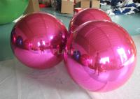 L'air a scellé la sphère géante accrochante de miroir de miroir de boule d'argent/or/magenta de boule de ballon gonflable de miroir pour la décoration