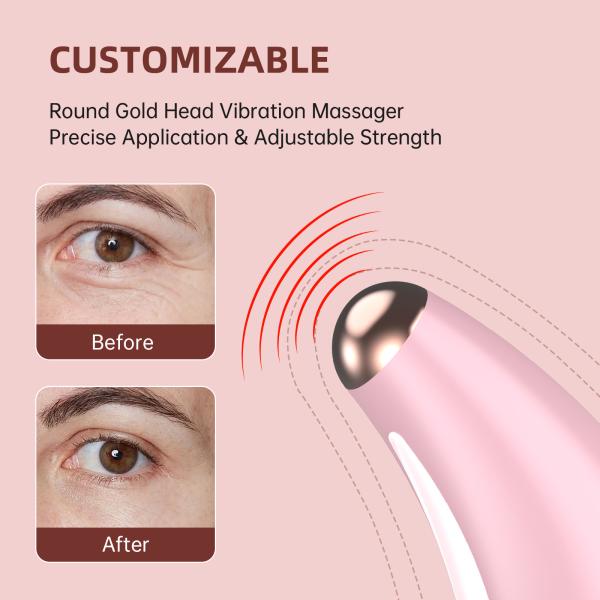 Silicone Red Light Therapy Face Massager Vibration Eye Face Massager