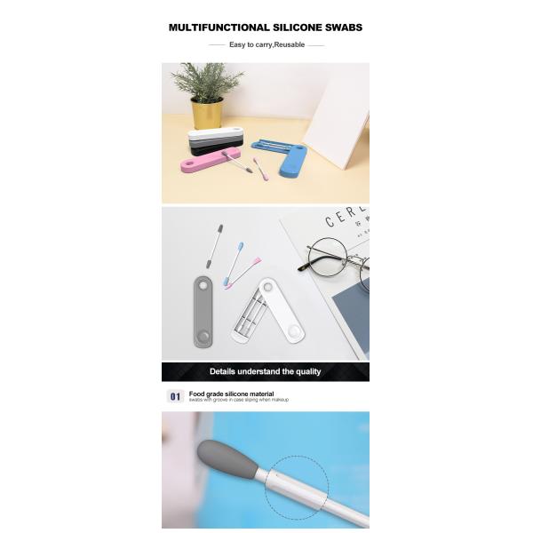 6 Design Style Silicone Houseware Silicone Ear Swab 20g