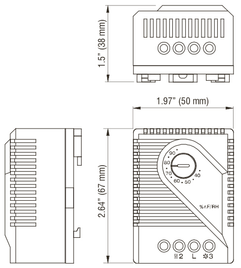 Adjustable MFR 012 DC Room Thermostat Electromechanical Mechanical 25V IP20