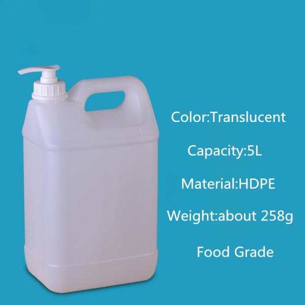 100% Material Plástico 4L HDPE Branco Claros Jerry pode garrafa com bomba e plástico
