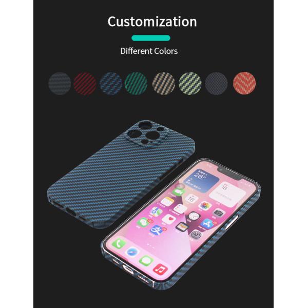 Противоударная крышка волокна Aramid, случай телефона Кевлара на iPhone 13