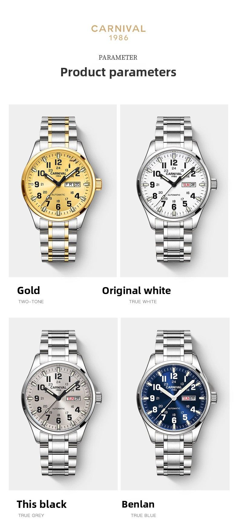 Automatic Movement Mens Luxury Wristwatches Stylish Durable And Water Resistant Ideal For Professional Business Settings