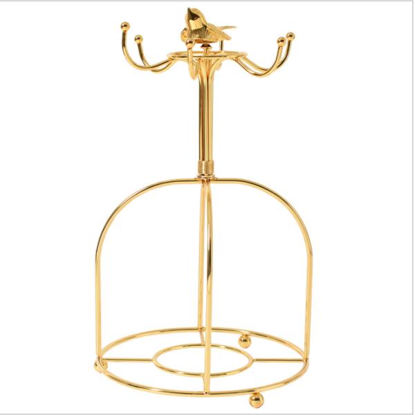 Handmade Iron Six Hooks Coffee Mug Stand Holder