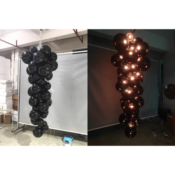 Hôtel en verre simple moderne Art Deco Pendant Lighting de luxe de villa de duplex de lustre de raisin