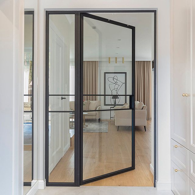 Front Aluminum External Doors With Double Glass For Commercial Residential