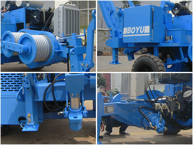 Линия Cummins Engine надземная шнуруя пулер кабеля тяги 40kn Макс оборудования прерывистый гидравлический