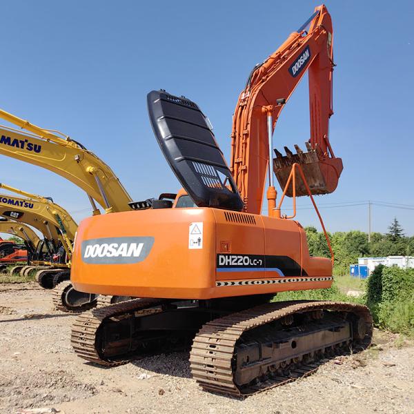 Korea Used Doosan Excavators DH220LC-7 22 Ton Excavator Huge Capacity Diggers