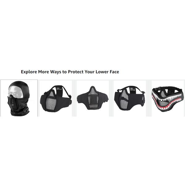 Tactical Steel Wire Protector Mask, Mesh Mask, Ninja Tactical Mask With Full Face Protection For Outdoor