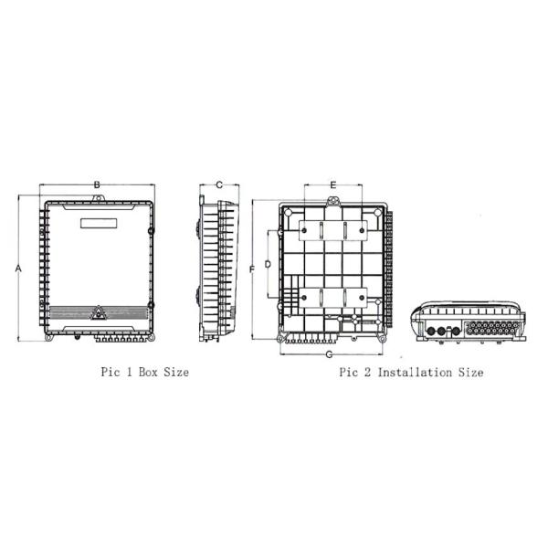 Коробка прекращения крытого на открытом воздухе ядра коробки распределения 16 оптического волокна оптически