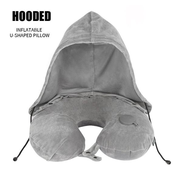 U Shaped Neck Support Travel Memory Foam Inflatable Comfortable Airplane Neck Pillow