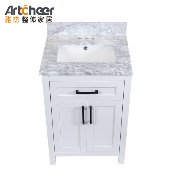 Solid Wood Door Bathroom Vanity with Custom Size and Water Resistant Finish