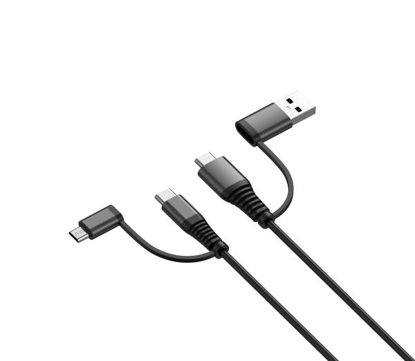 Cottton Braided ROHS 2.4A 4ft USb Multi Charging Cable