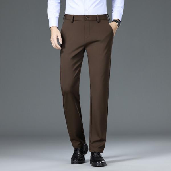 Ice Silk Comfort Straight Fit Dress Pants Trousers for Men SOURCE Category Spot Goods