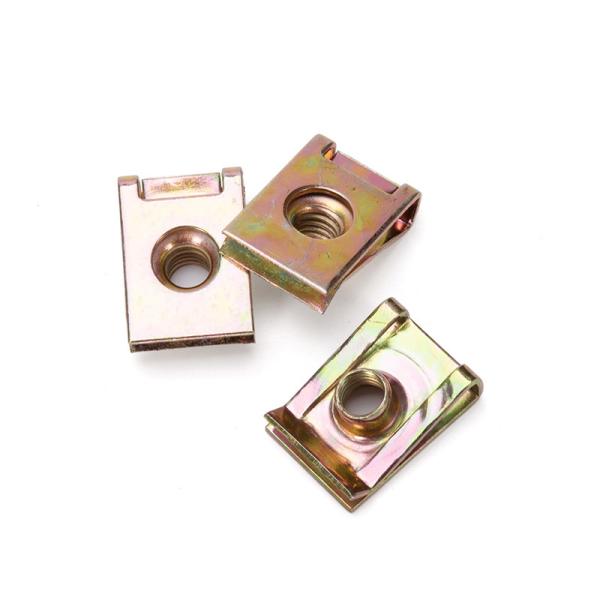 Metric Plain Steel Spring Panel Clip Nut Custom U Type Clip Metal Fasteners Nut for Silvery