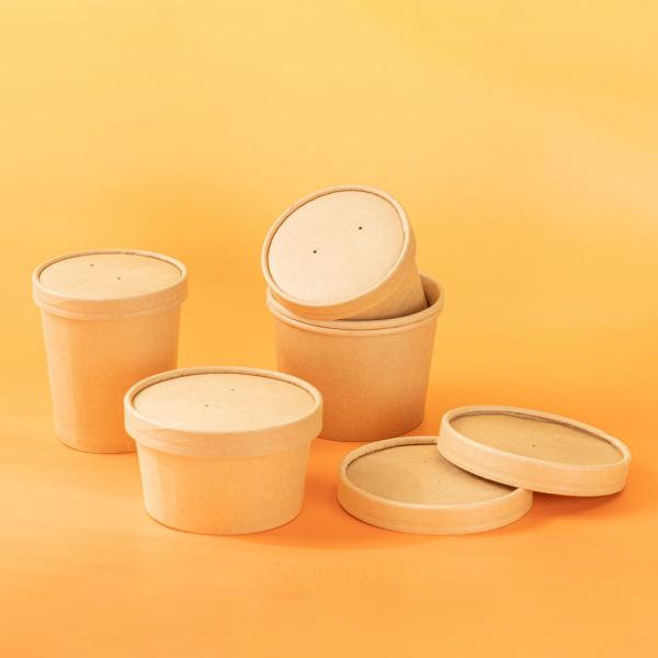 Customized Disposable Take Away Kraft Paper Salad Bowl with Gross Weight of 15.000kg