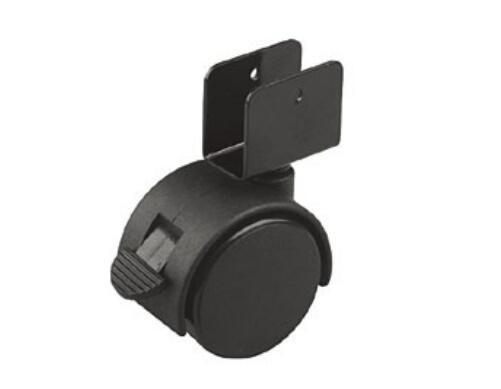 U Channel Furniture Caster Wheels With Brake , Replacement Office Chair Wheels