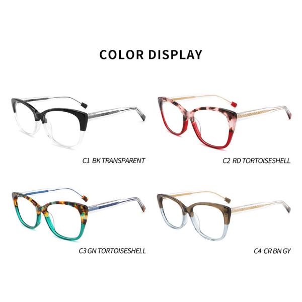 CE de luxe de Cat Eye Optical en verre de cadre d'acétate de femmes approuvé