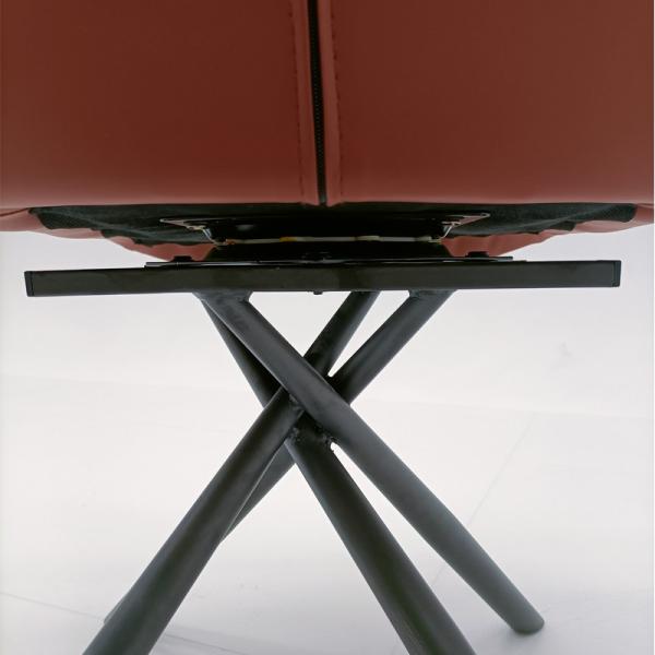 High Back Luxury Swivel Dining Chairs 180°  Contemporary PU Leather