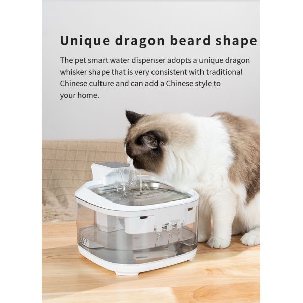 Eco-Friendly Large Capacity Wireless Smart Pet Water Fountain with 304 Stainless Steel & PC Automatic for Cats & Dogs Indoor Use