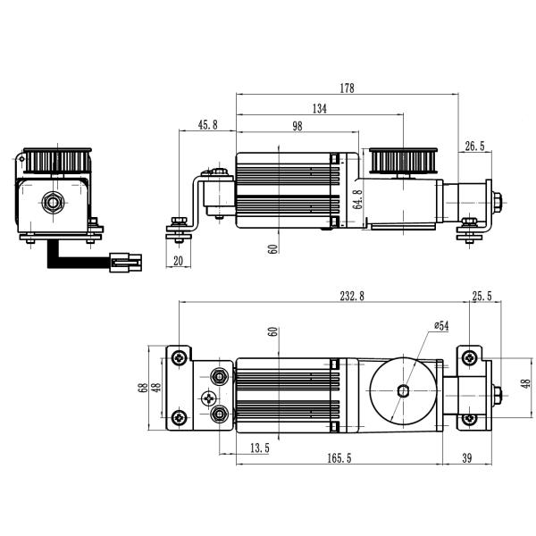 Motorized Sliding Glass Door Motor High Efficiency For Commercial Office Building