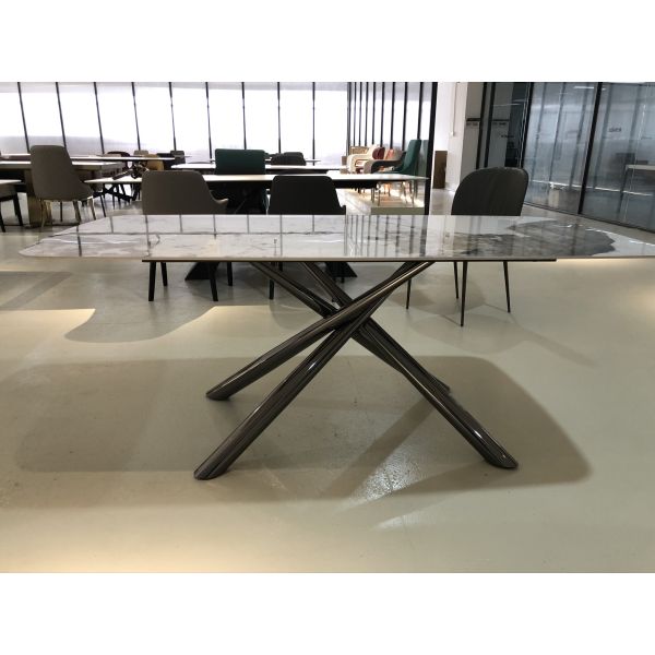 Modern Luxury Kitchen Restaurant Tables And 6 Chairs Sets High End Marble Dining Table Set For Home And Hotels