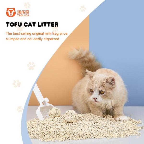Wholesale Low Tracking Odor Inhibition One-Scoop Cleaning Tofu Cat Litter with Customizable Colors