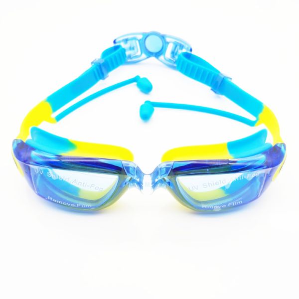 Blue Lens Kids Swim Goggles Outdoor Swimming Goggles With  PC Frame