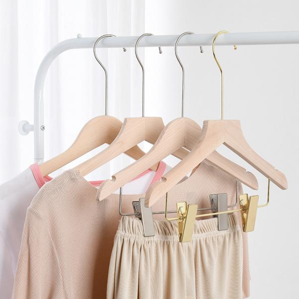 Notched Suit Wooden Hangers Hotel Guest Room Supplies Non Slip