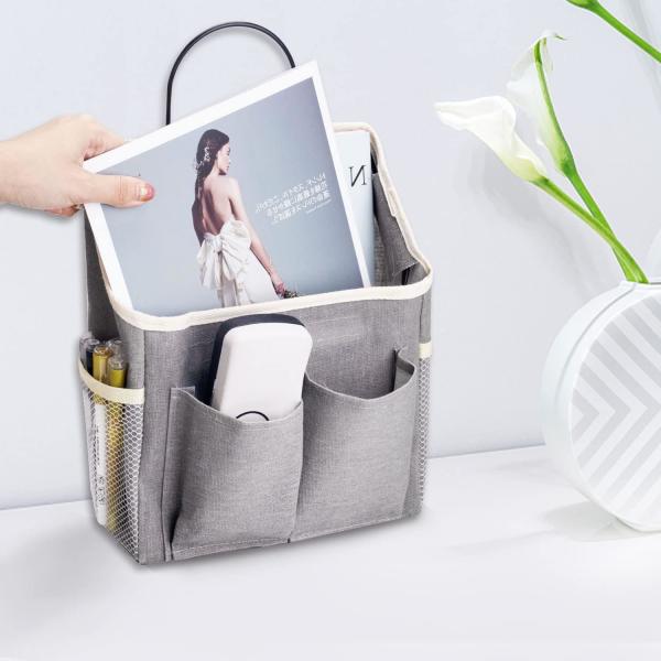 2 Pack Wall Hanging Bag Organizer Basket with Pockets for Bathroom Bedroom Kitchen Dorm Room Essentials Rv Storage and