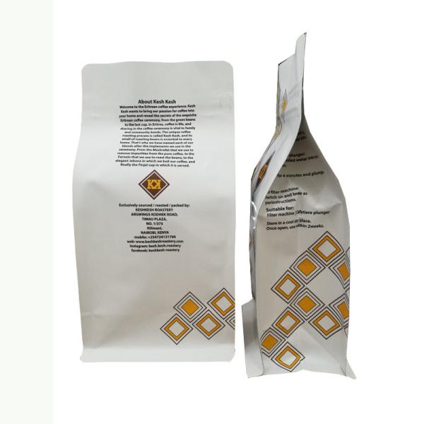 500g Aluminum Foil Gravure printing plastic coffee packaging bag with zipper