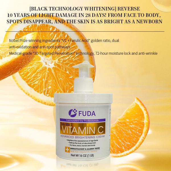 2in1 Vitamin C hydrating Body Face Moisturizer Cream 454g Whitening Anti Oxidation