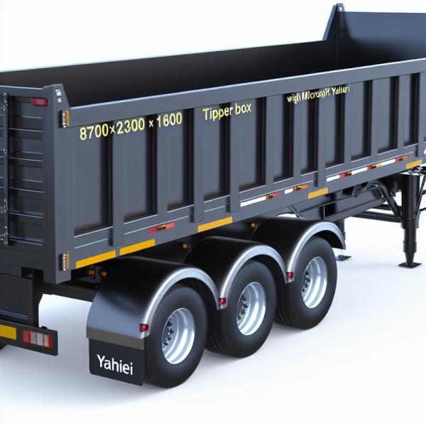 8700*2300*1600 Tipper Box Size Heavy Duty U Type Tipper Truck Trailers for Heavy-Duty Construction Transportation