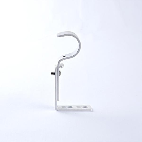 Crown Shape Transparent Acrylic Curtain Rod Accessories Single Bracket 25mm Diameter Custom