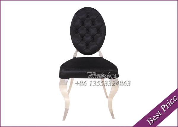 Black Velvet French Dining Chair With Chrome Stainless Steel Material (YS-3)