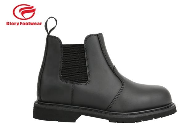Rubber Sole  Fashion Working Goodyear Welt Safety Shoes Plastic Toe With Genuine Leather