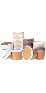 9-Oz Disposable Dessert Bowls For Hot Or Cold Food, 9-Ounce Party Supplies Treat Cups For Sundae, Frozen Yogurt