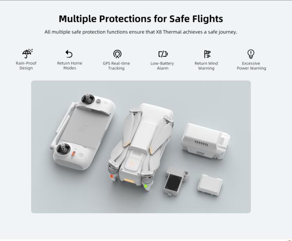 48MP Camera Thermal Sensor‌ Mini Unmanned Aerial Takeoff  Weight 1025g ,Max.Flight Time 47 min ,Wheelbase 372 mm ,Max.Flight Speed 18 m/s