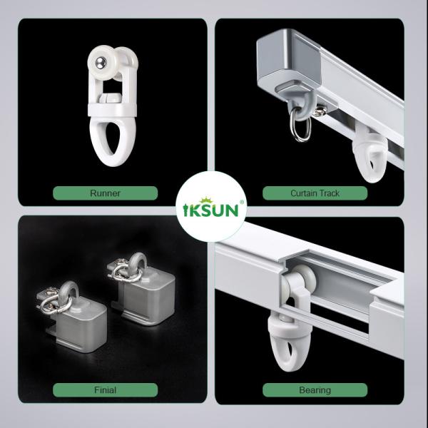 Retractable Extendable Telescopic Curtain Track Rail Smooth And Silent
