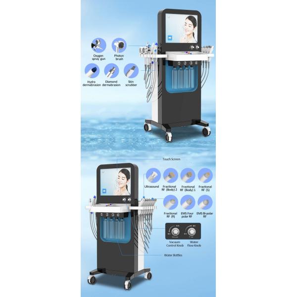 Professional Hydrodermabrasion Hydro Facial Machine 13 In 1 Fractional RF Radio Frequency Skin Tightening Treatment