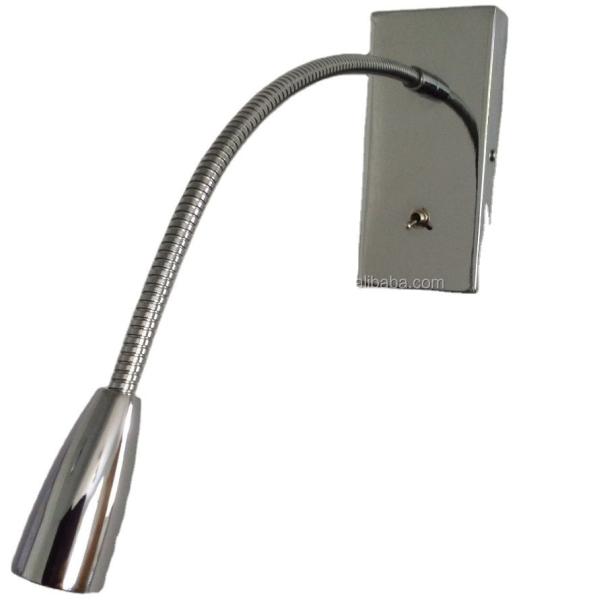 Hotel Bedside Wall Mounted Reading Lamp with Gooseneck and 20000 Working Hours