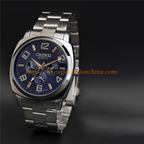 012C Stainless Steel Watch Luxury Imitation Diamond Watch Quartz Analog Watches Man Watch