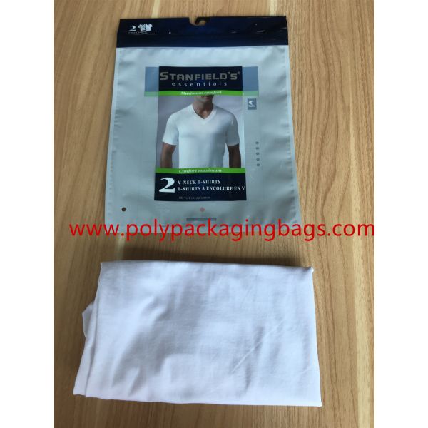 Ziplock Resealable Male Underwear Custom Printed Eco Friendly Apparel Bags OPP / CPP Material