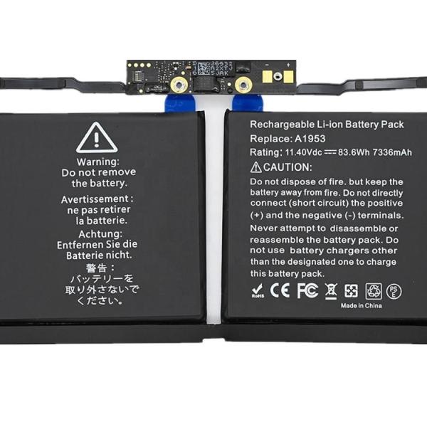MacBook Battery A1953 (15 A1990, 2018) – 11.4V 78.66Wh 6900mAh A+ Replacement Battery