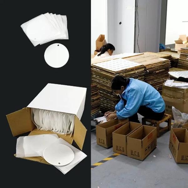 3'' Sublimation Ceramic Blanks Christmas Ceramic Pendant For Sublimation Printing
