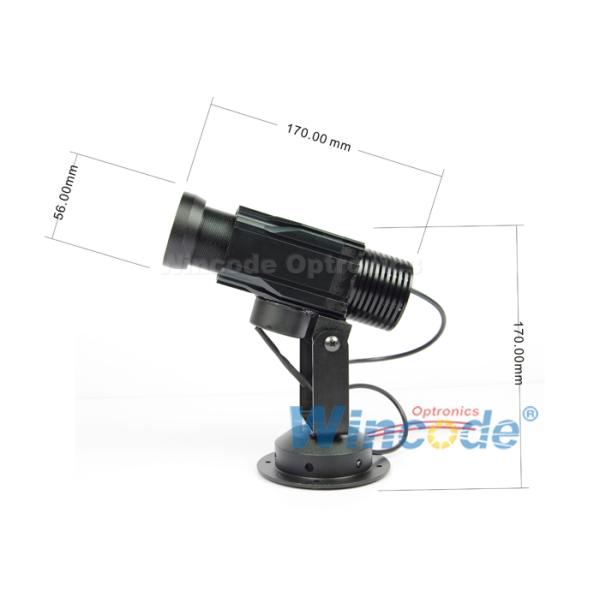 Manual Focus Rotated Logo Light Projector 12W , Gobo Projector Light Outdoor IP65